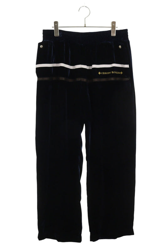 Chrome Hearts VELVET TRACKSUIT PANTS Navy Size 34