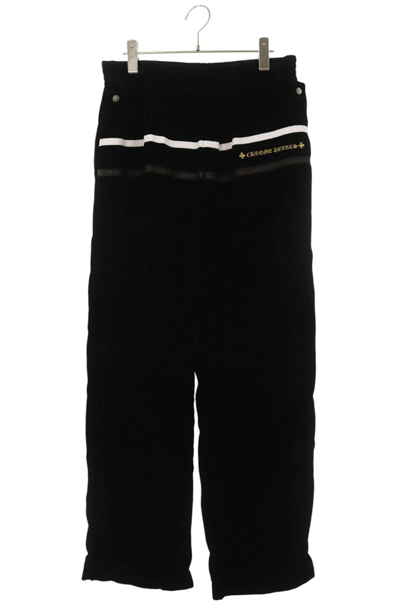 Chrome Hearts VELVET TRACKSUIT PANTS Navy Blue Size 34