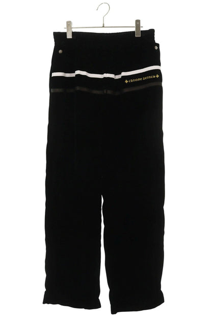 Chrome Hearts VELVET TRACKSUIT PANTS Navy Blue Size 34