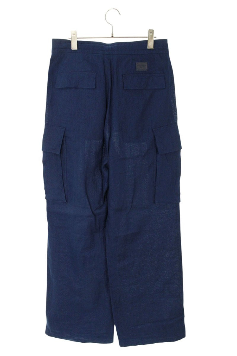 DOLCE & GABBANA Linen Cargo Pants Navy Size 33
