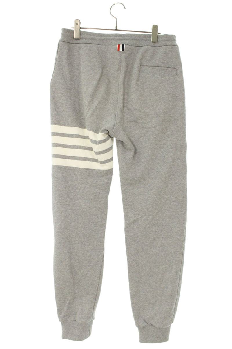 THOM BROWNE Cotton Sweatpants Grey White Size 30
