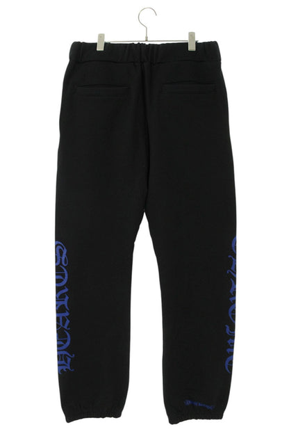 Chrome Hearts SWEAT PANTS Side Logo Print Black/Blue Size 34