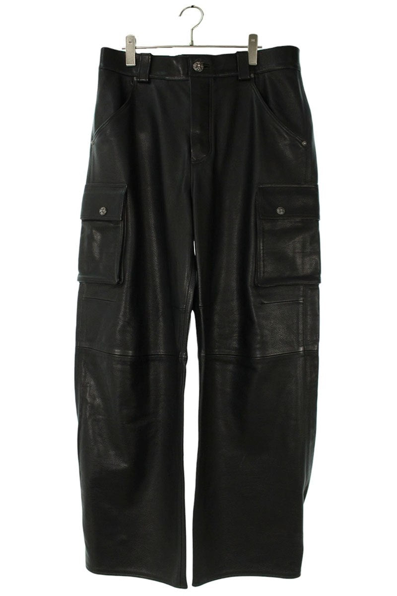 Chrome Hearts ARTICULATED Leather Long Pants Size 34