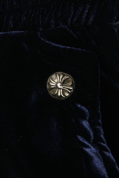 Chrome Hearts Velvet Tracksuit Pants Navy Size 30