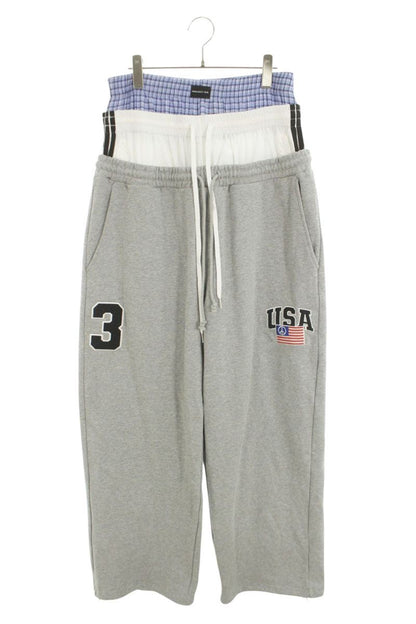 PROJECT G/R LAYERED SWEAT PANTS Gray Size 1