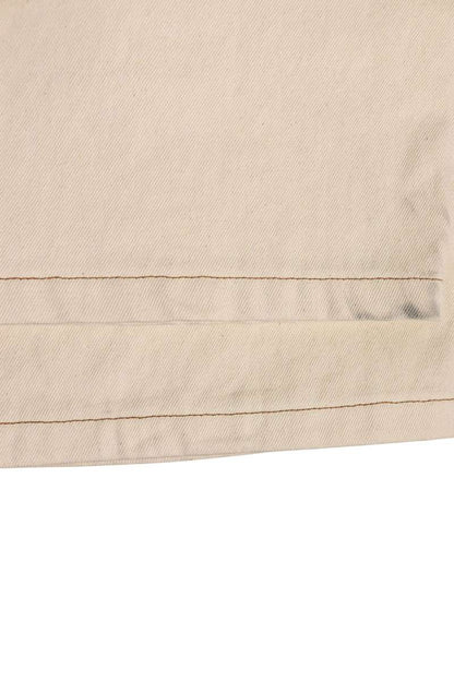 AMI Wide Cotton Long Pants Beige Size 28
