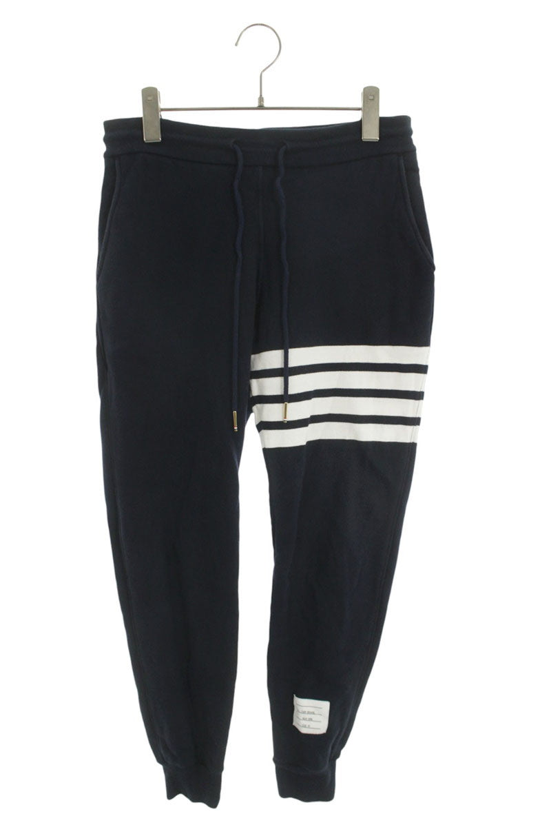 THOM BROWNE 4BAR Cotton Sweatpants Navy Size 28
