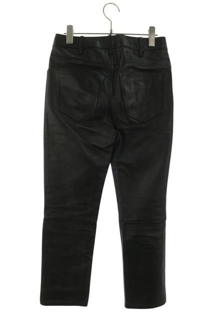 CELINE Soft Lambskin Leather Pants Black Size 32