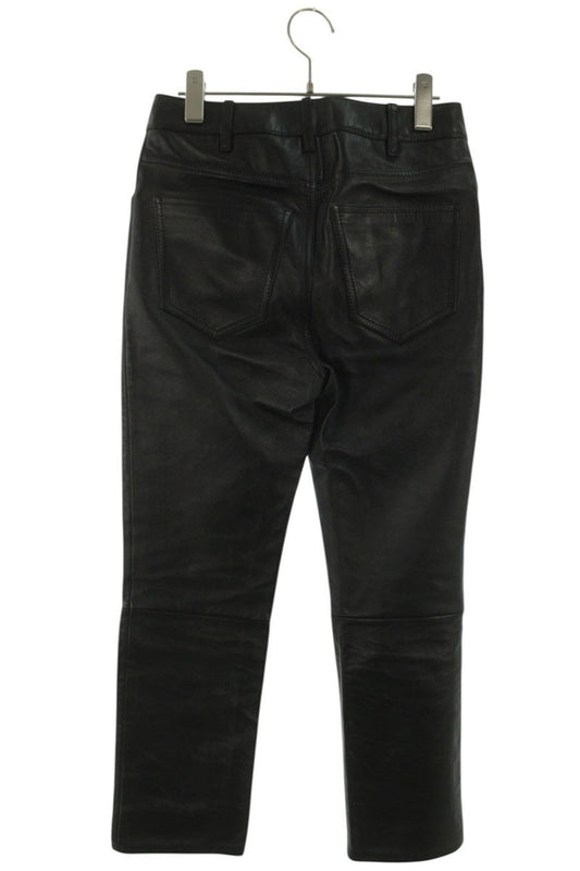 CELINE Soft Lambskin Leather Pants Black Size 32