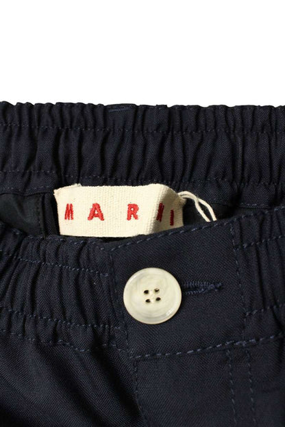 Marni Navy Wool Worker Pants Size 33