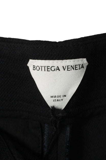 Bottega Veneta Black Curved Wool Blend Pants Size 38