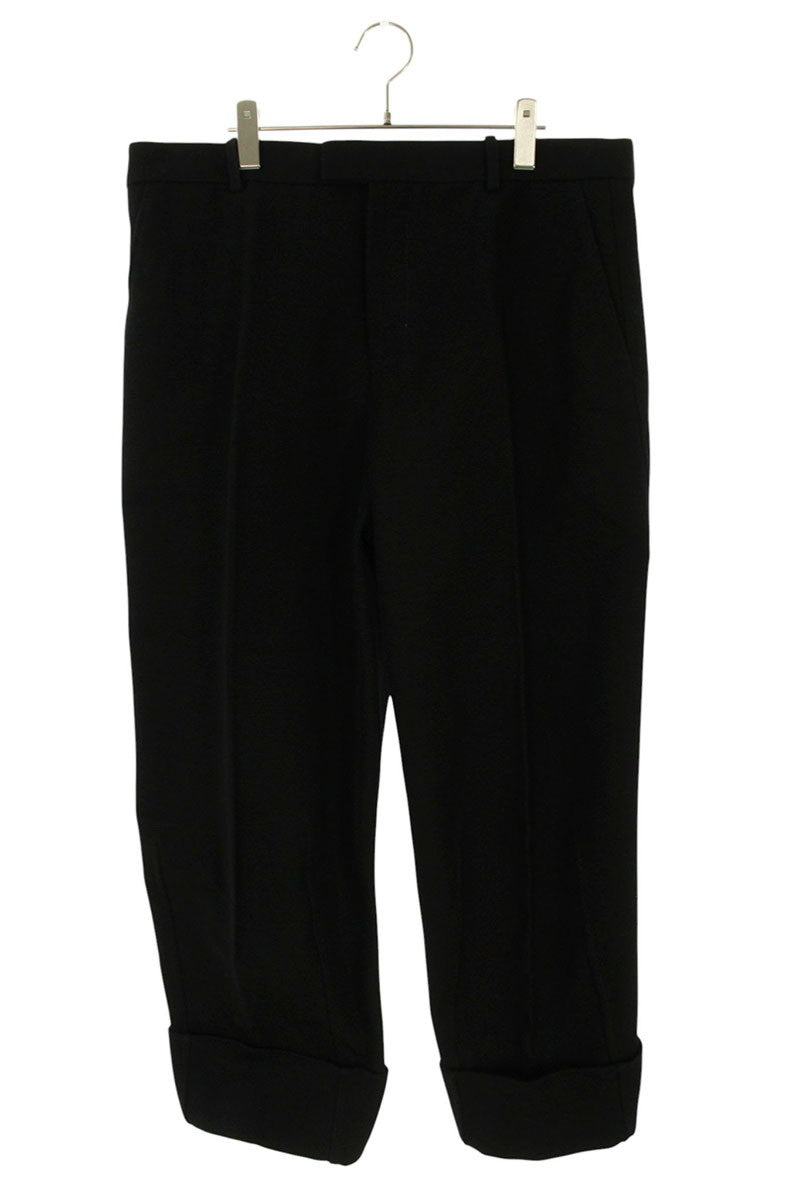Bottega Veneta Black Cotton Roll-Up Trousers Size 38