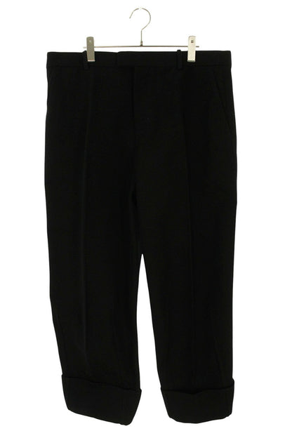 Bottega Veneta Black Cotton Roll-Up Trousers Size 38