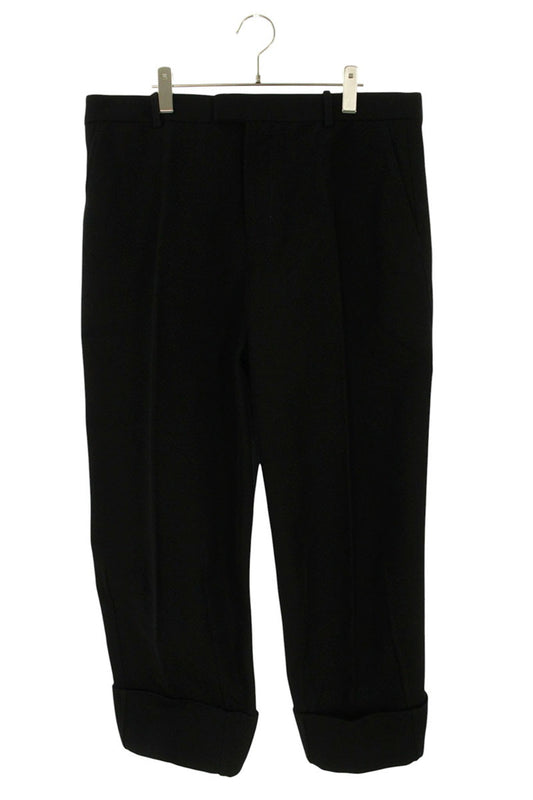 Bottega Veneta Black Cotton Roll-Up Trousers Size 38