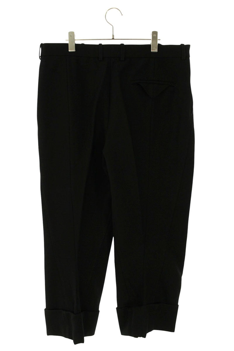Bottega Veneta Black Cotton Roll-Up Trousers Size 38
