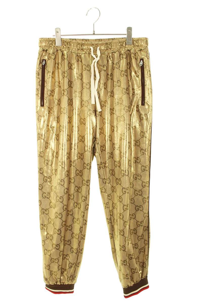 GUCCI GG All-Over Track Pants Gold Size 32