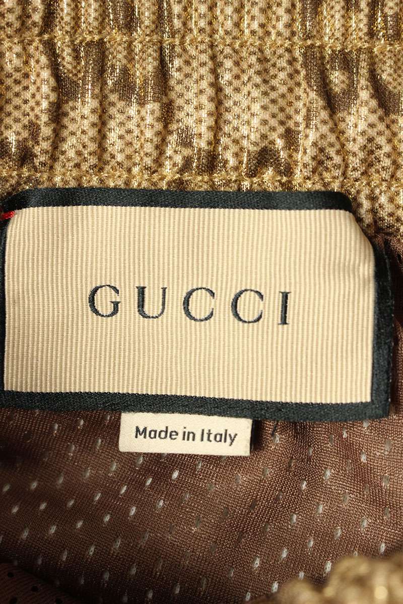 GUCCI GG All-Over Track Pants Gold Size 32