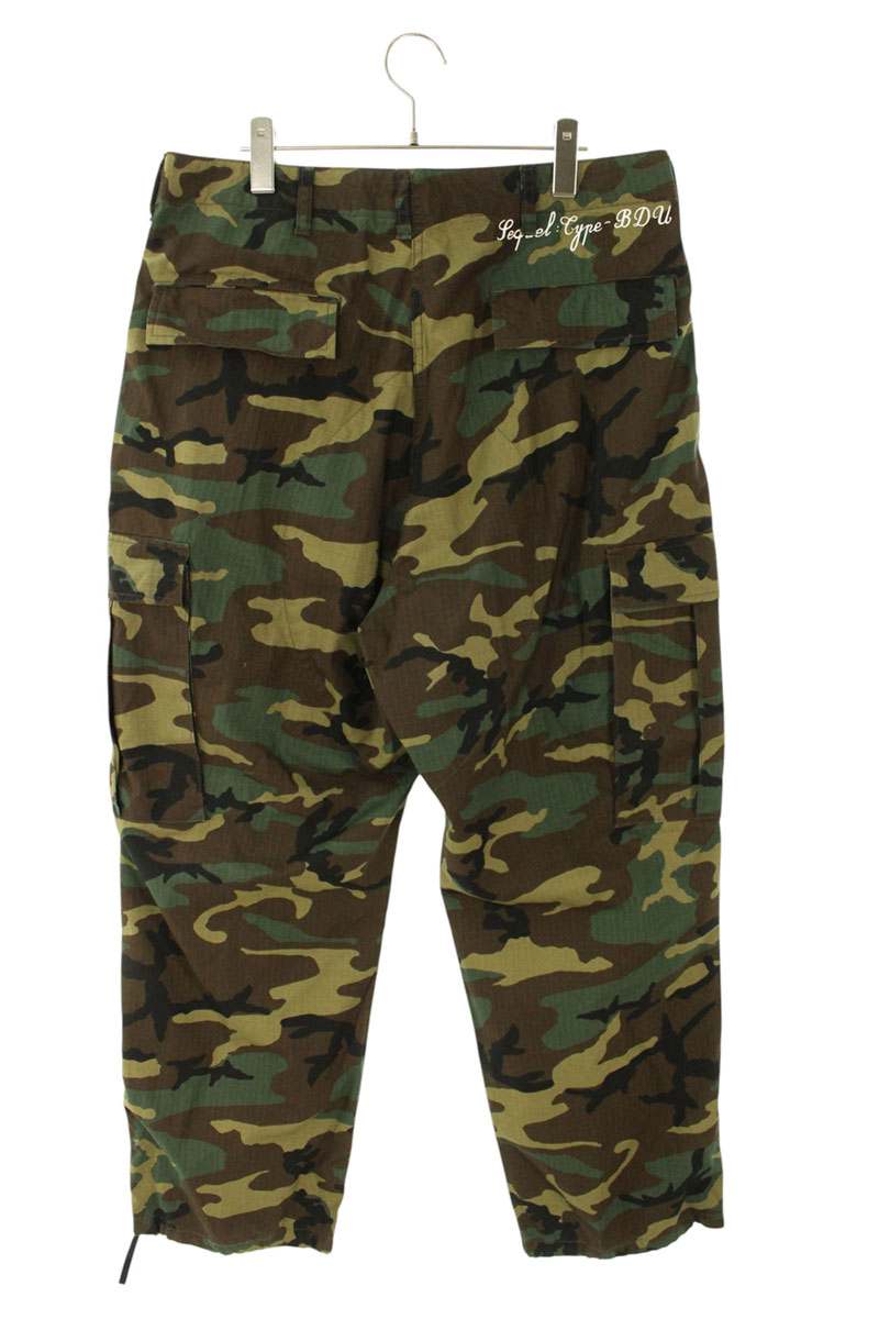 SEQUEL Green Cotton Camo BDU Cargo Pants Size 34