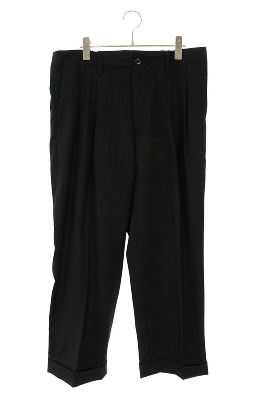 SEQUEL Black Wool TYPE-C Logo Print Pants Size 34