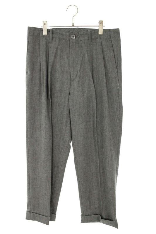 SEQUEL Gray Wool TYPE-C Logo Print Pants Size 34