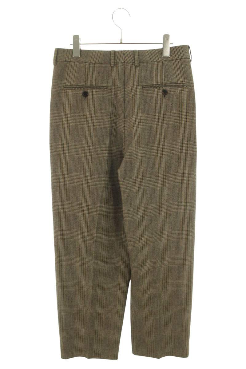 CELINE Brown Wool Prince of Wales Check Pants Size 34