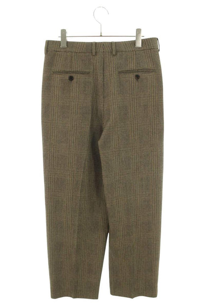 CELINE Brown Wool Prince of Wales Check Pants Size 34