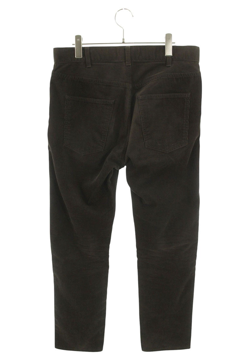 CELINE Brown Cotton Corduroy Straight Pants Size 30