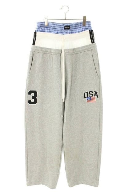 PROJECT G/R LAYERED SWEAT PANTS Gray Size 2
