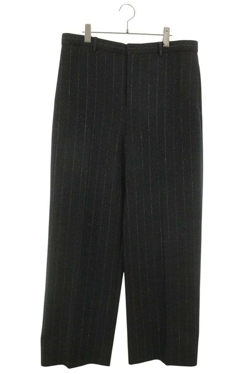 Saint Laurent Paris Striped Long Pants Black Size 38