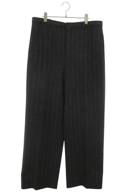 Saint Laurent Paris Striped Long Pants Black Size 38