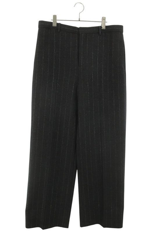 Saint Laurent Paris Striped Long Pants Black Size 38