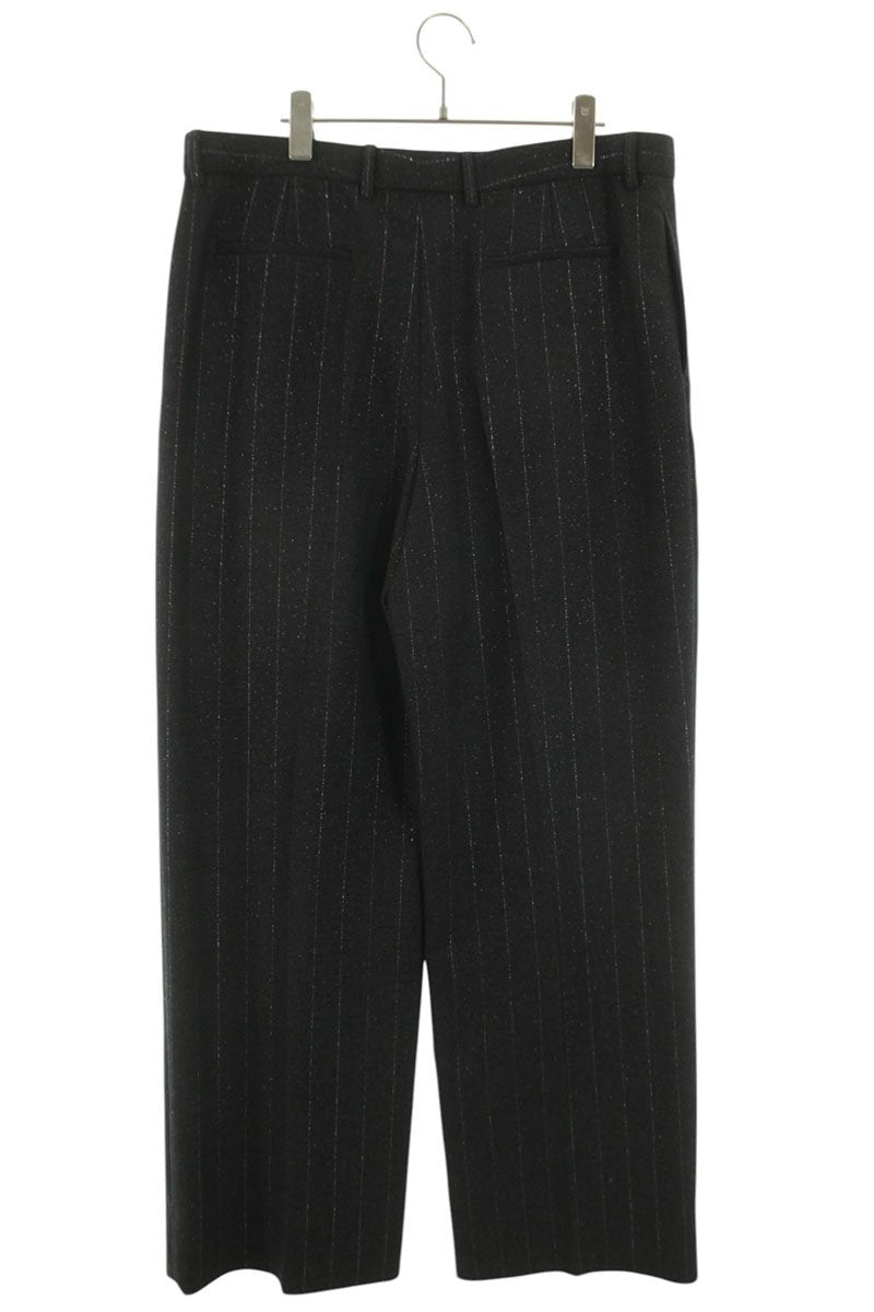 Saint Laurent Paris Striped Long Pants Black Size 38