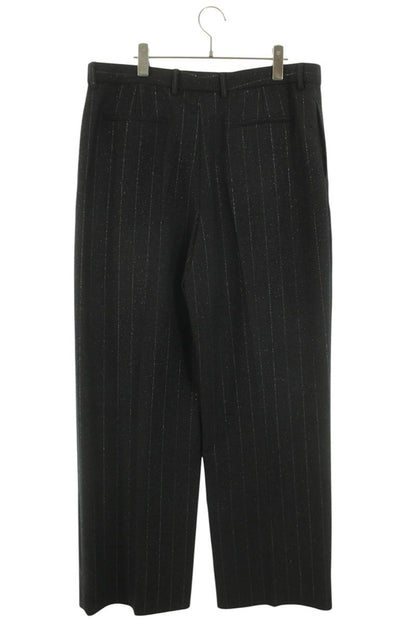Saint Laurent Paris Striped Long Pants Black Size 38