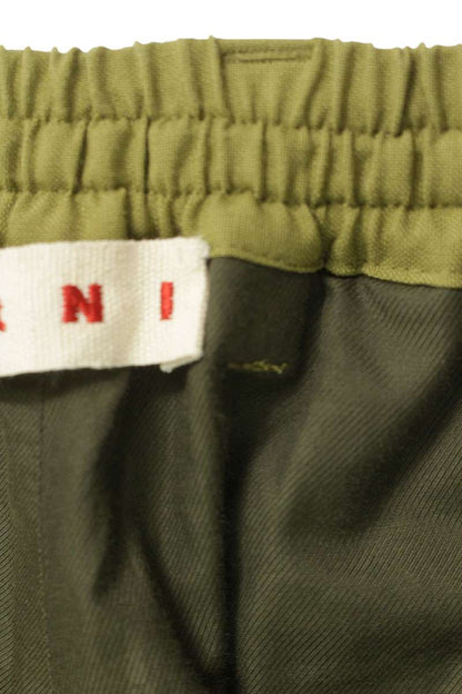 Marni Olive Wool Easy Trousers Button-Fly Size 32