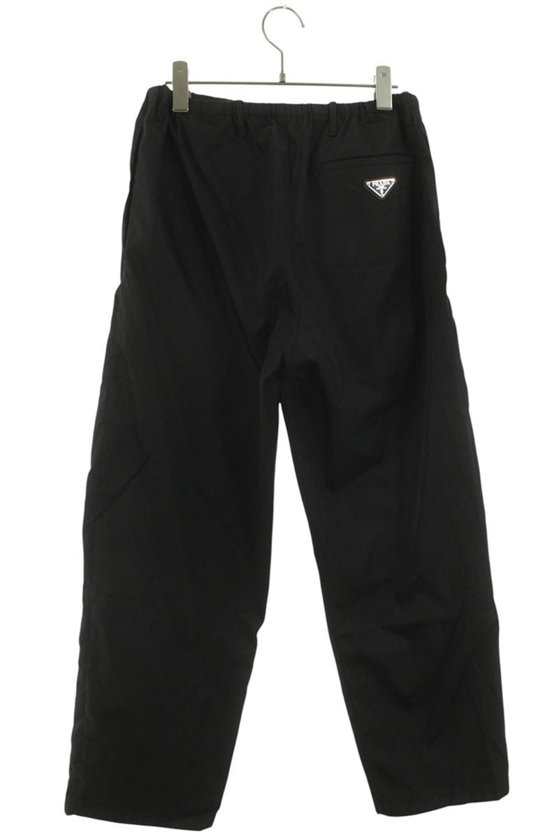 Prada Black Re-Nylon Triangle Logo Nylon Trousers Size 28