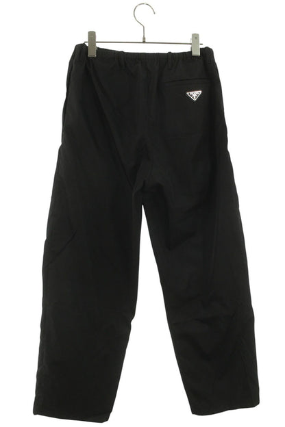 Prada Black Re-Nylon Triangle Logo Nylon Trousers Size 28
