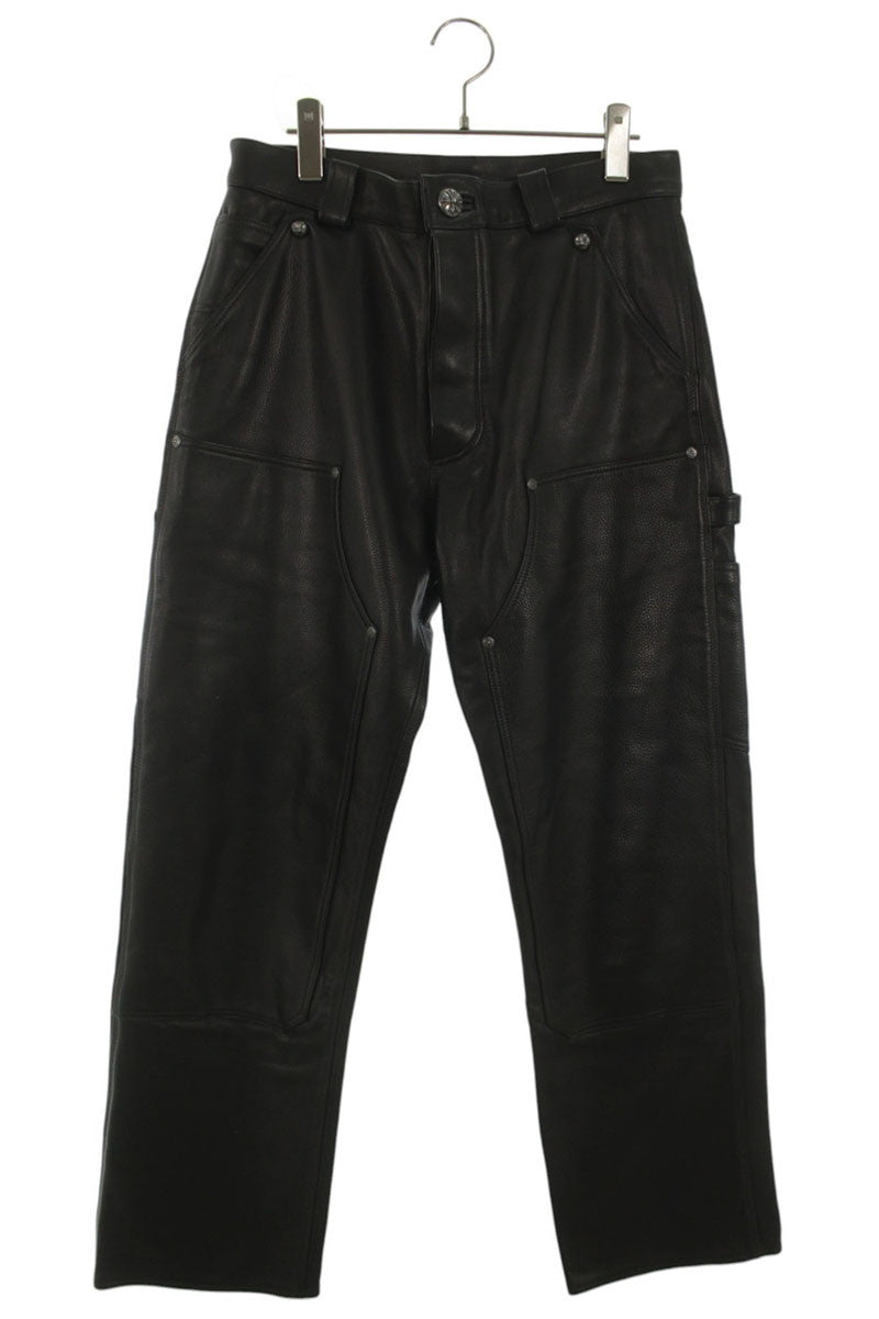 Chrome Hearts CARPENTER DOUBLE KNEE Leather Pants Size 31