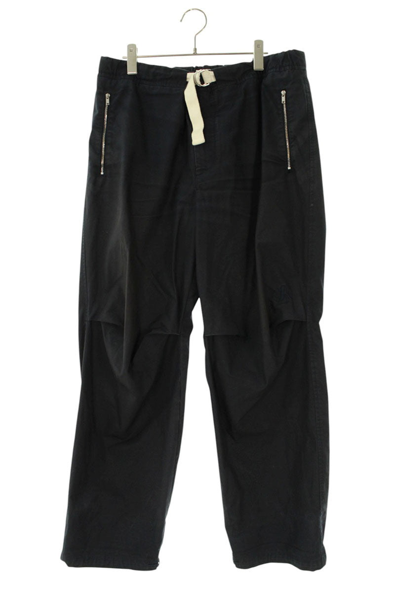 Jil Sander Embroidered Cotton Long Pants Black Size 33