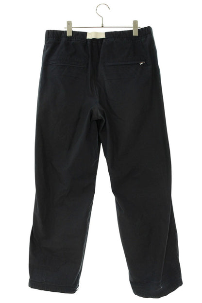 Jil Sander Embroidered Cotton Long Pants Black Size 33