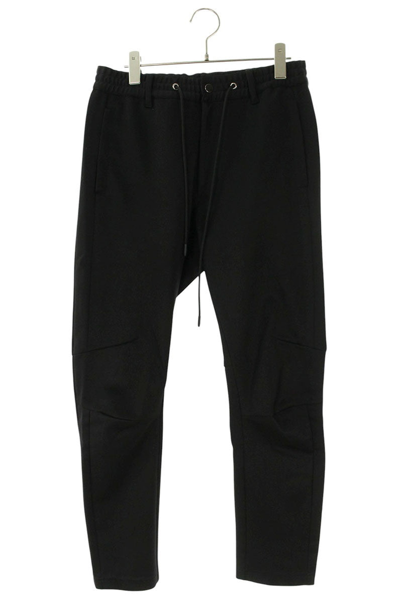junhashimoto Black Drawcord Polyester Long Pants Size 34