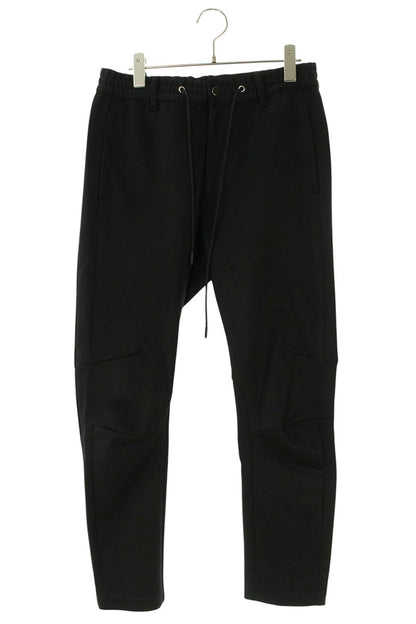 junhashimoto Black Drawcord Polyester Long Pants Size 34