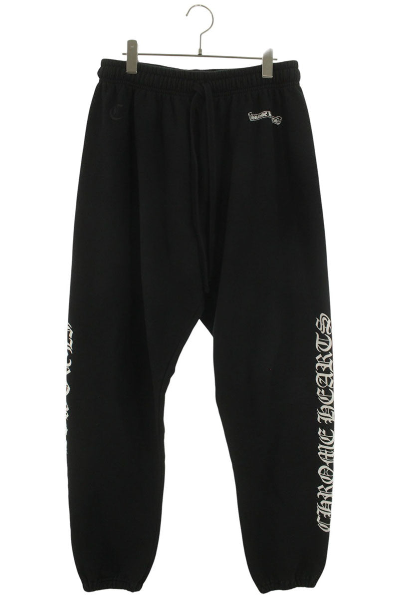 Chrome Hearts Side Logo Print Sweat Pants Black Size 36