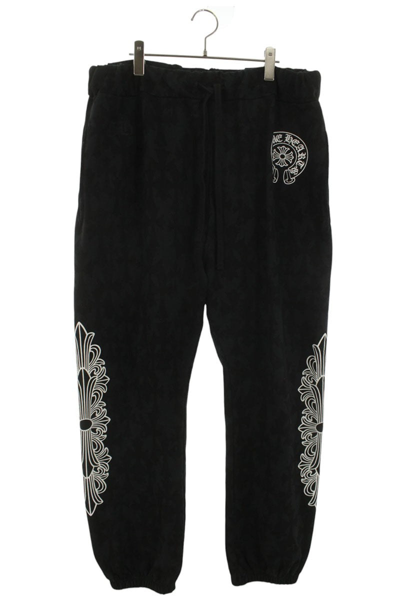 Chrome Hearts Cemetery Cross AOP Sweat Pants Black Size 38