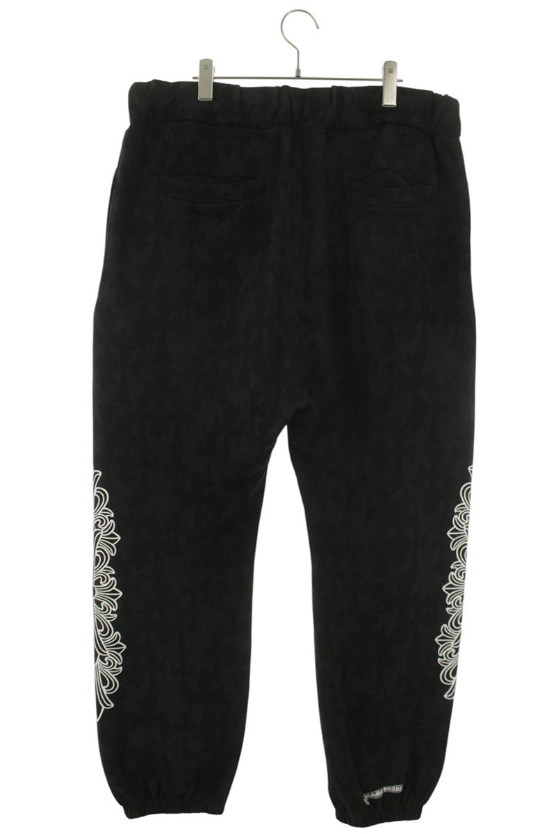 Chrome Hearts Cemetery Cross AOP Sweat Pants Black Size 38
