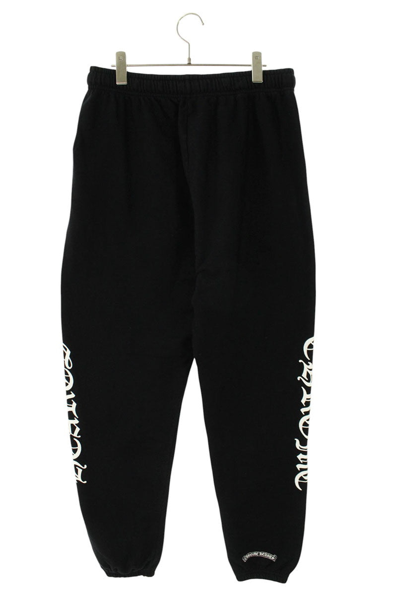 Chrome Hearts Side Logo Print Sweat Pants Black Size 34