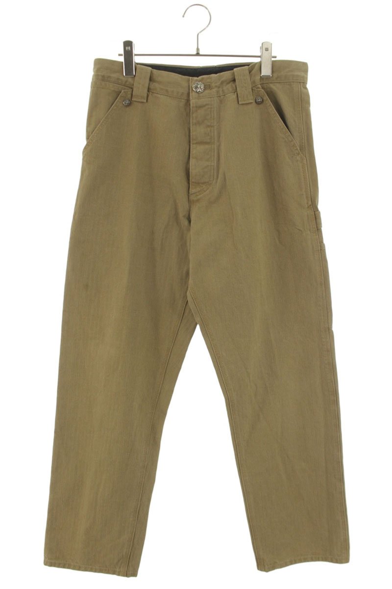 Chrome Hearts Cross Ball Button Cotton Pants Brown Size 31