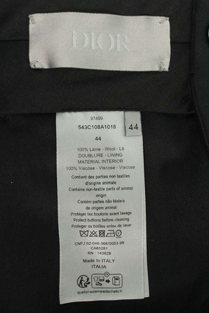DIOR Black Wool Wide Slacks Size 32