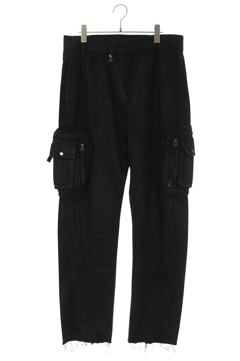 Troubled Waters Black Coated Hem Zip Cargo Pants Size 34