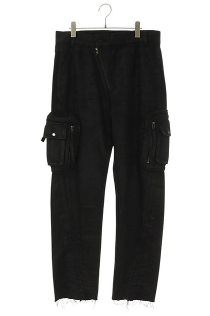 Troubled Waters Black Coated Hem Zip Cargo Pants Size 34