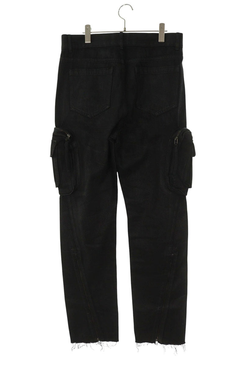Troubled Waters Black Coated Hem Zip Cargo Pants Size 34
